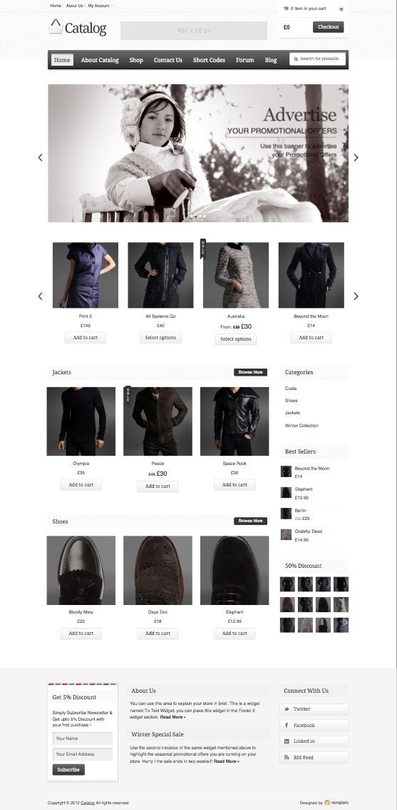 Catalog WordPress eCommerce Theme