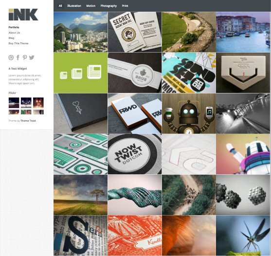 Ink WordPress Portfolio Theme