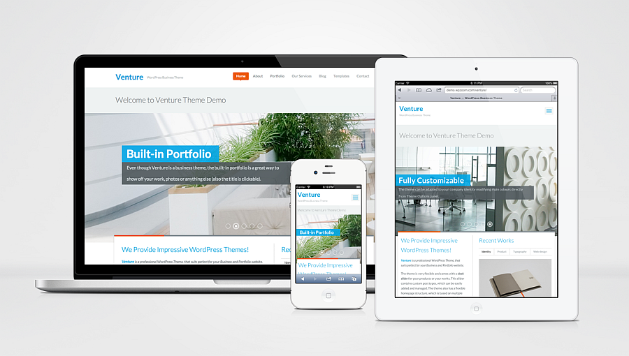 Venture Responsive WordPress Portfolio Theme