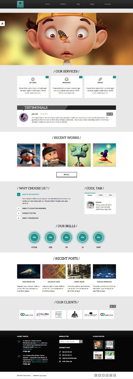Electra WordPress Creative Agency Theme