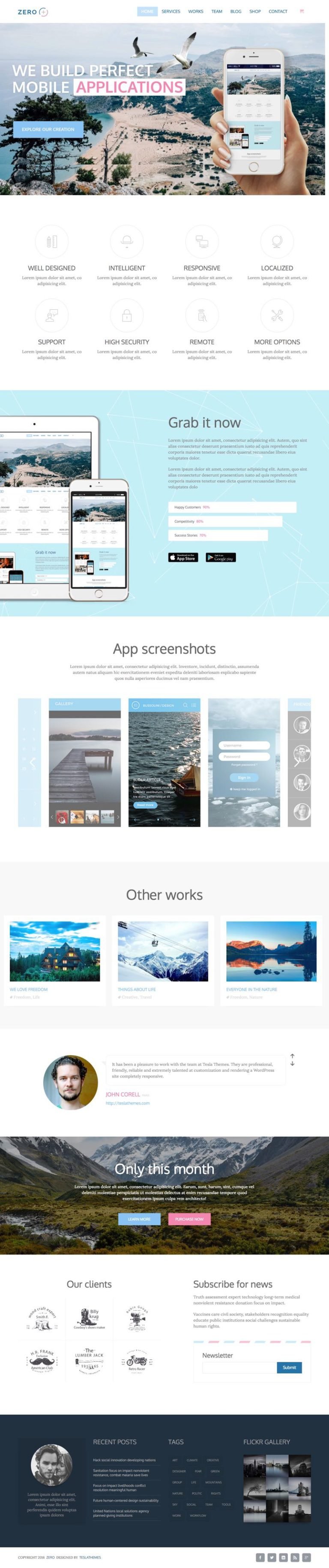 Zero WordPress Multipurpose Theme