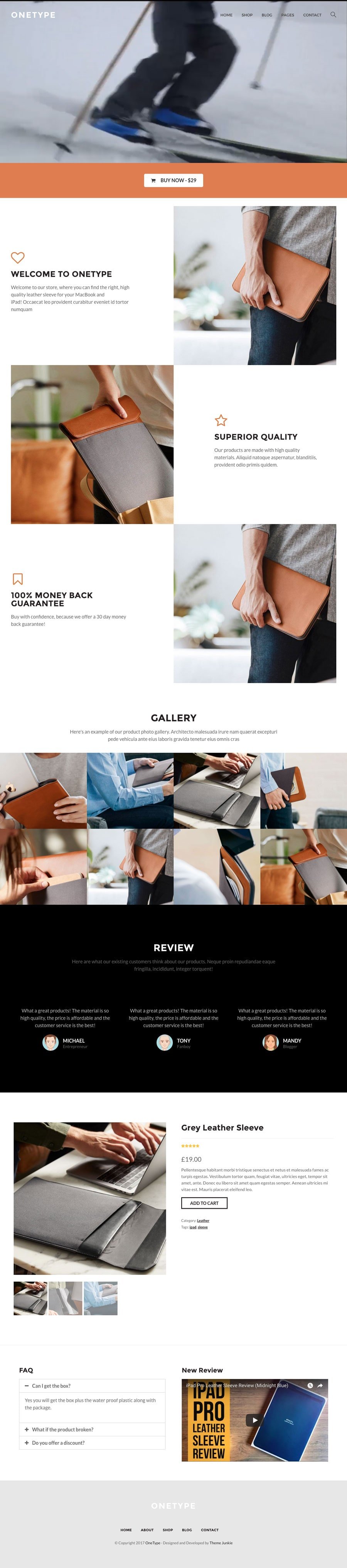 OneType WordPress Theme