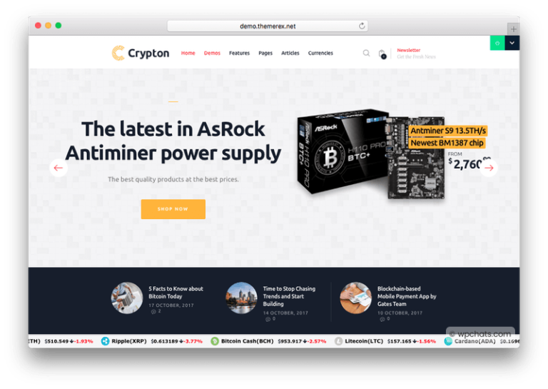10 Best Bitcoin & Cryptocurrency WordPress Theme For ICO, Blockchain