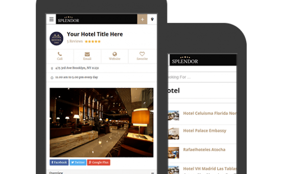 Splendor WordPress Theme for Hotel Directory/Portal Listings Sites